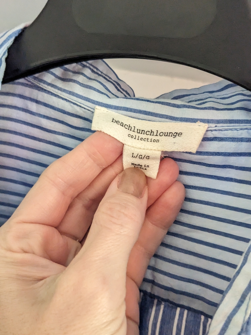 Blue Striped Button-Up Shirt Hamptons Weekend Rich Girl Starter Pack - Picture 4 of 8
